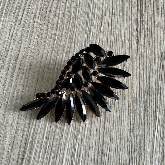 Vici Swan Crystal Drop Earrings in Black - Picture 13 of 15